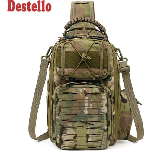 Mens Bags Sports Travel Outdoor Crossbody Bags for Men Tactics Camouflage Chest Bags Multi-function Fashion Casual Bags
