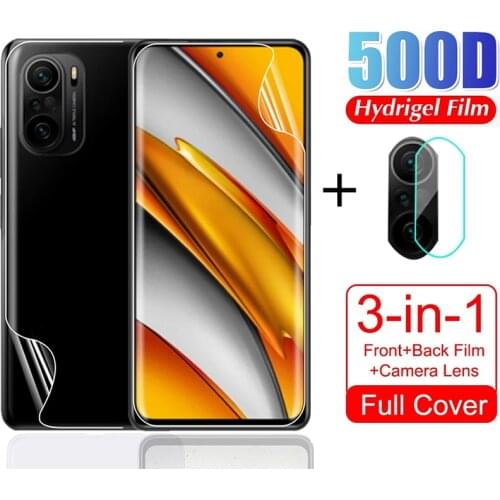 For Xiaomi Poco F3 Soft Hydrogel Camera Lens Front Back Protective Film For Mi Poko Poxo M3 X3 Pro M3Pro M X F 3 Film Not Glass
