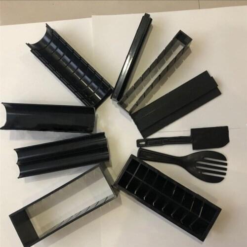 10Pcs/Set Sushi Tools Kit Multi-functional Sushi Rice Ball Molds Seaweed Rice Roller Moulds Kitchen DIY Handmade Sushi Mold