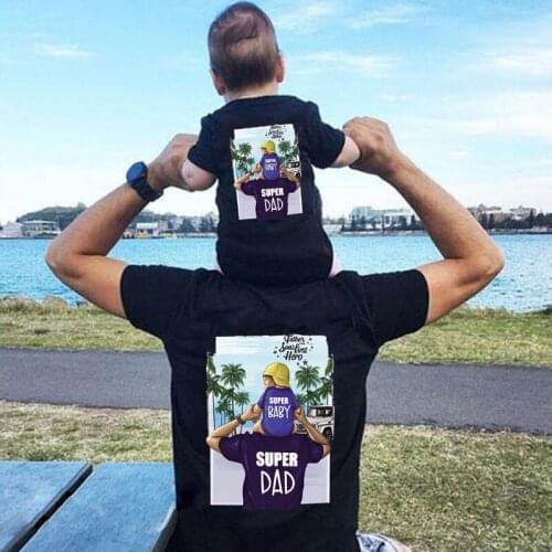 Super Dad/Baby Patches For Clothes Parent-Child Heat Transfer Thermal Stickers On Clothes Patch Iron On Transfer For Clothing