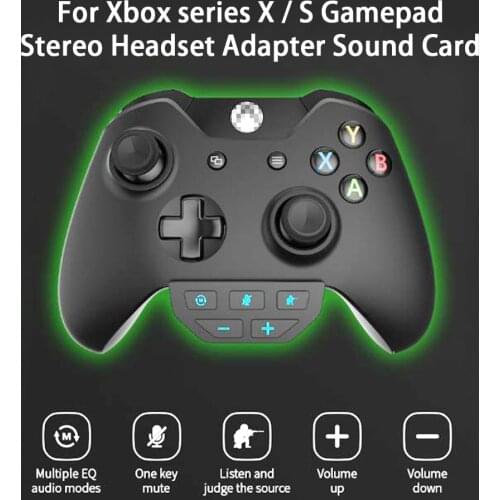 For Xbox Series X / S Console Gamepad Stereo Headset Adapter Sound Card For Game Controller