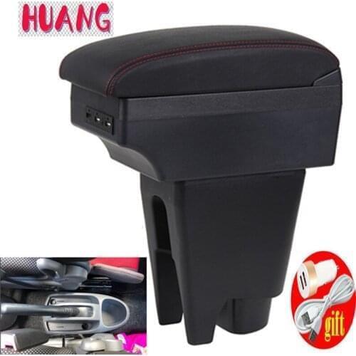 For Toyota Aygo BJ Armrest Interior Parts special Retrofit parts Car Armrest Center Storage box USB LED
