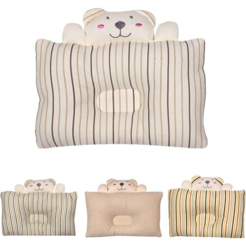 Natural Colored Cotton Baby Shaping Pillow Anti Flat Head Infant Bedding Pillow Newborn Boys Girls Pillow Kids Sleep Positioner