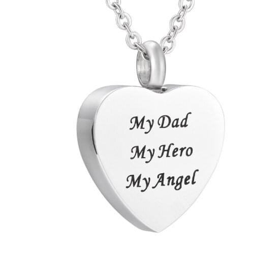 Steel color stainless steel heart, popular ashes necklace pendant