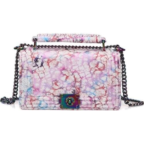 2020 Fashion shoulder crossbody bag painted marble graffiti tote bags women handbags purses ladies