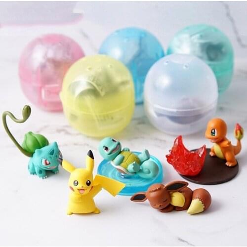 TAKARA TOMY Pokemon Pikachu Charmander Squirtle Bulbasaur Action Figure Ex Elf Ball Children Toy Gifts Toy 5pcs/set