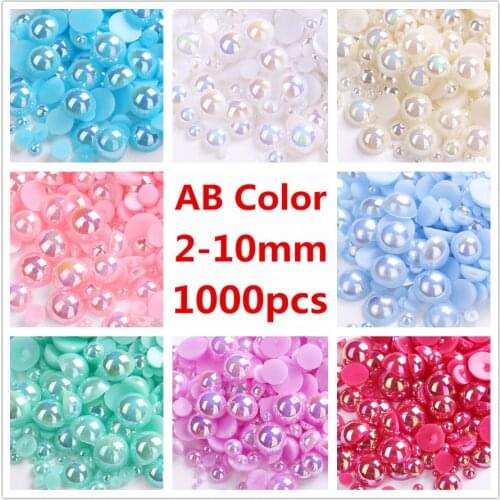 TPSMOC Mixed Size AB color Stones Nail Rhinestone DIY 3D Pearl Nail Art Decorations Beauty Nail Beads Jewelry Accessories