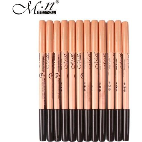12 Pcs Waterproof Longlasting Shadow Eyebrow Pencil Eye Brow Pen double end Cosmetic Makeup Tool Concealer 3 Colors Can Chosse