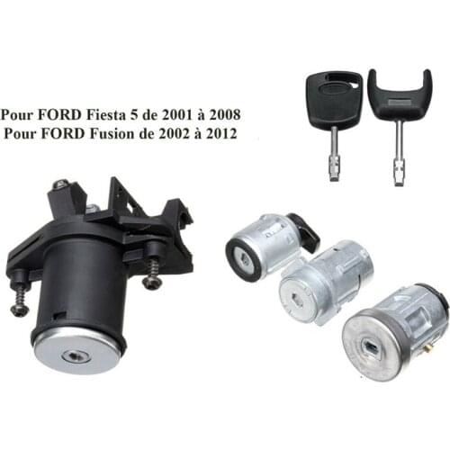 1 Set Lock Door Ignition Barrel with 2 Keys 1479660 for Ford Fiesta MK V Fusion