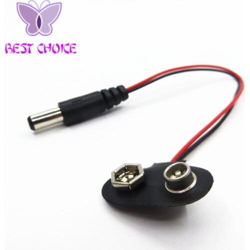 10pcs/lot DC 9V Battery Buckle Experiment Power Connection Line For Arduino free shipping