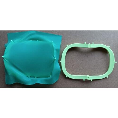 2Pieces Dental Frame for Rubber Dam Sheets Foldable X-Ray Film Hager Style Green