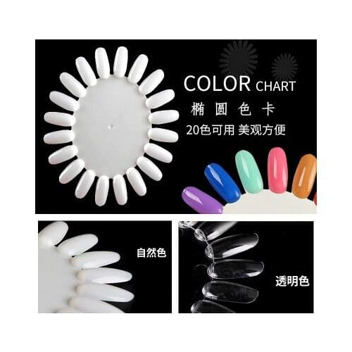 20*10pcs False Tips Display Nail Makeup Practice Wheel Board Showing Shelf Holder polish display model piece of color swatches