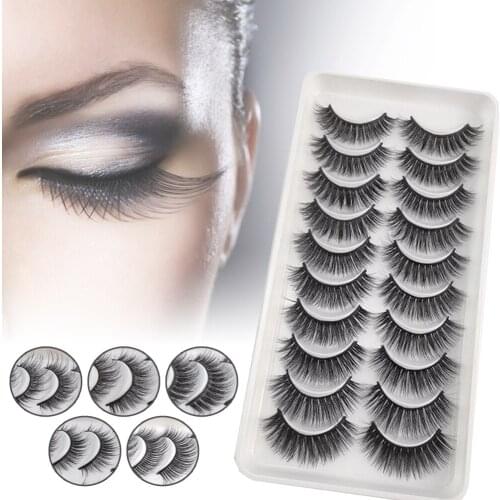 5/10 Pairs 3d False Eyelashes Soft Soft Soft Soft Natural Volume Long False Eyelashes Reusable Eyelashes Makeup For All Skins