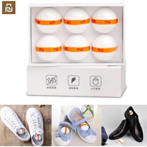 6pcs Youpin Clean Fresh Shoes Deodorant Dry Deodorizer Air Purifying Switch Ball Shoes Eliminator for Home Shoes