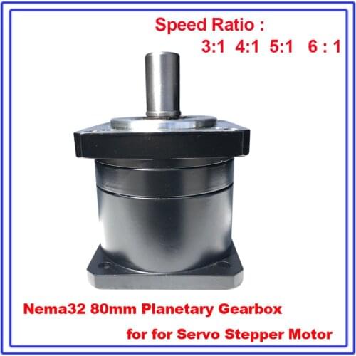 80mm Nema32 Planetary Gearbox Speed Reducer Ratio 3:1 Output Shaft 19mm Carbon steel Gear for Servo Stepper Motor