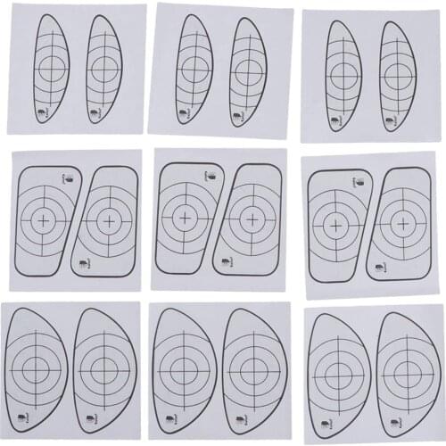 9 Sheets Golf Impact Labels Target Tape Stickers for Irons and Woods - Golfer Swing Trainer