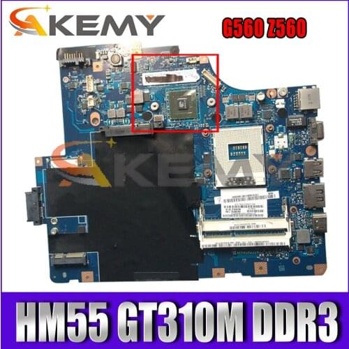 Akemy NIWE2 LA-5752P Motherboard For Lenovo G560 Z560 Laptop Motherboard PGA989 HM55 GT310M DDR3 100% Test Work