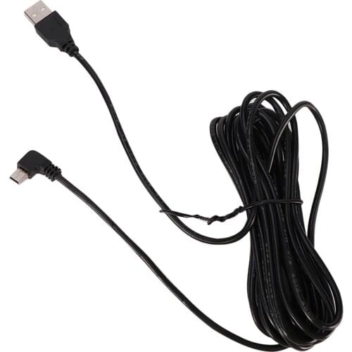 Car Supplies Charging Cable Adapter L Shaped Portable Transfer 3.5m Driving Recorder Connector Right Angle Data Cord Mini 5Pin
