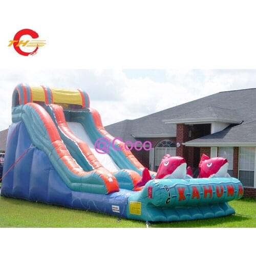Free ship to sea port!7x3.5x5m inflatable slides, kids inflatable water bounce slides,commercial wave wet slides for sale