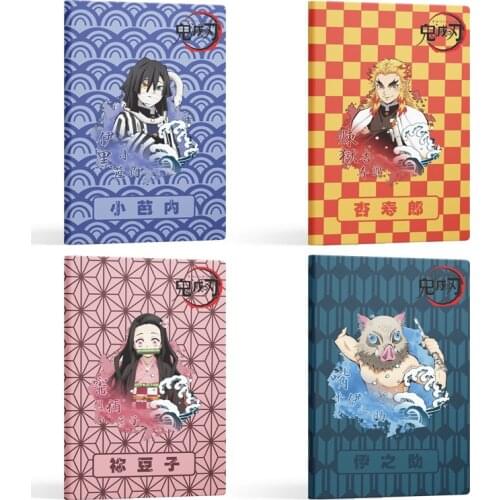 Demon Slayer Notebook Anime Kawaii Sketchbook Student Supplies Stationary Writing Office Supplies Sustationery Kamado Nezuko