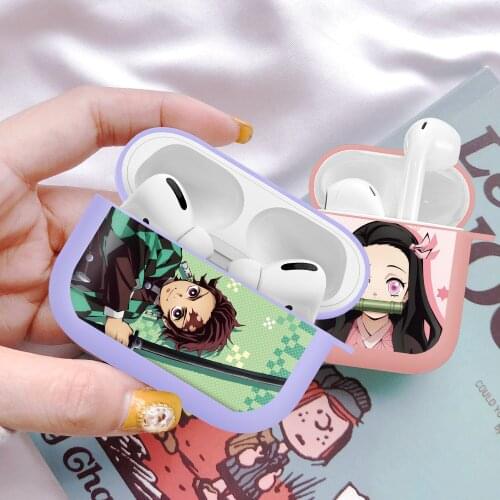 Cartoon Japan Anime Demon Slayer for Airpods 1/2 Earphone Cover Coque Soft Protector Fundas Airpods Pro Case Charging Box Bags