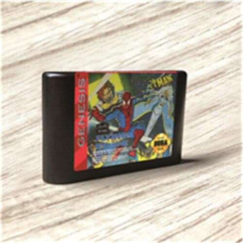 Spider-Men game X-Mens - Arcades Revenge - USA Label Flashkit MD Card for Sega Genesis Megadrive Video Game Console
