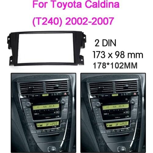 Double Din Fascia For Toyota caldina 2002-2007 car Stereo Radio DVD Player Panel Refitting Frame Bezel
