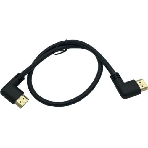 HDMI-2.0 4K 3D Dual 90 Degree Left Angled HDMI-Male To Right Angled HDMI-Male HDTV Cable For DVD PS3 PC 15cm 50cm 100cm