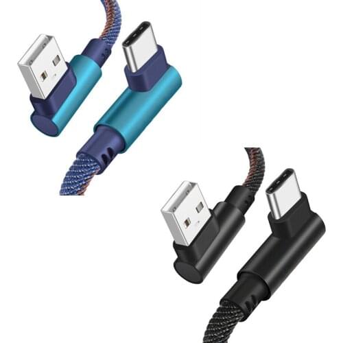 Type-C 90 Degree Right Angle USB C 3.1 Fast Charging Cable Type c Data Sync Cord Quick Charger Adapter For Samsung Huawei XIAOMI