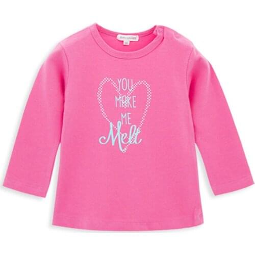 Kavkas Kids Girls T-shirt Long Sleeve Spring Autumn Kid Top Cartoon Printed Cotton Children Tee 1-4 years clothes