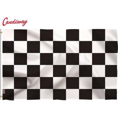 3*5feet Checkered Racing Flag Car Sticker BOMB WRAP SHEET DECAL STICKER Hanging Racing checkered Flag Decoration NN052
