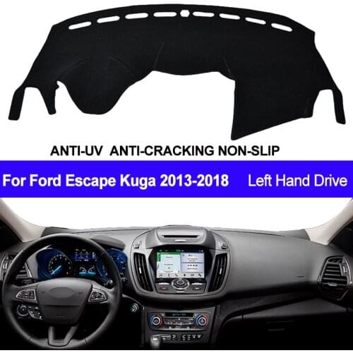 TAIJS Car Dashboard Cover Dash Mat Dash Board Pad Carpet Dashmat Anti-UV For Ford Escape Kuga 2013 2014 2015 2016 2017 2018