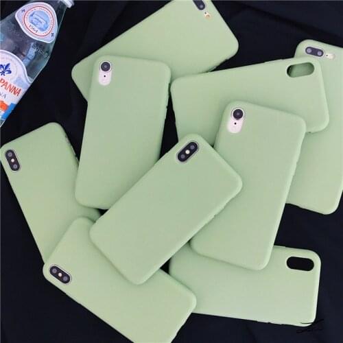 Matcha green Matte Phone Case For xiaomi redmi note 9 9t 8 8t 7 6 5 4 Pro 9A 9C 8a 7a 6 6A 5 Plus S2 Silicone TPU Cover