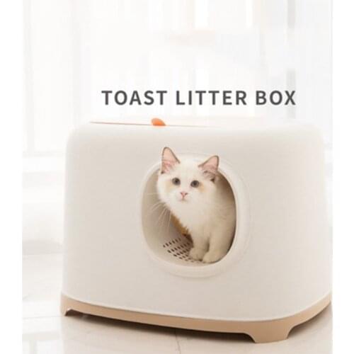 Semi-enclosed Portable Pet Potty Fashion Sand Toilet Cat Toilet Cat and Dog Litter Box Pet Cleaning Toilet Tray Pet Supplies