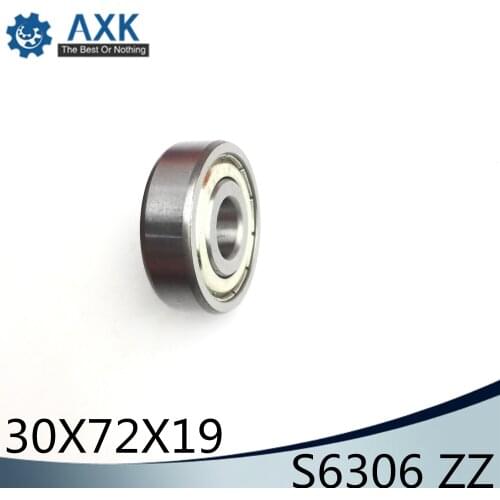 S6306ZZ Bearing 30*72*19 mm ( 2PCS ) ABEC-1 S6306 Z ZZ S 6306 440C Stainless Steel S6306Z Ball Bearings