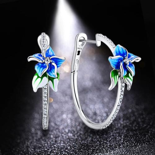 HUAMI Flower Fairy Stud Earrings for Women Jewelry Fashion 2021 Ins Hot Sale Zircon Christmas Gift for Sister Earrings Kolczyki