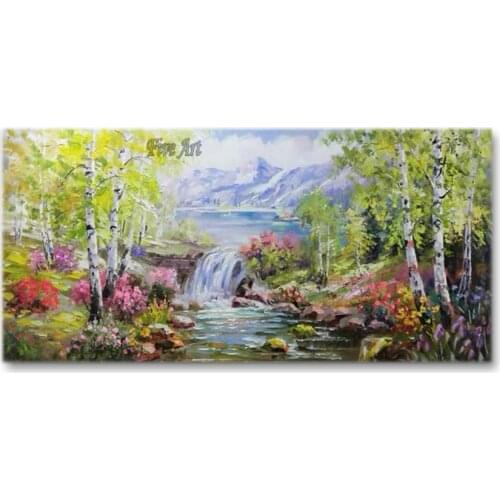 Modern Home Decoration Outdoor Landscape Oil Painting Wall Decor Canvas Fine Art Real Hand Painted Unframed Artwork Paintings