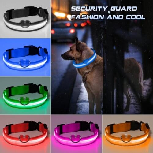Adjustable Safety Collar Led Dog Collar Light Rechargeable Pets Camouflage Style Glow Light Pattern Collar Glowing Teddy Flash