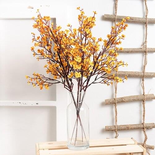 Artificial Flower Single Stars Artificial Flower Silk Flower Artificial Plum Home Decoration Feel Plastic Flowers