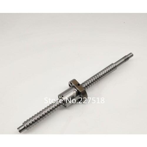 1pc 20mm Ball Screw Rolled C7 ballscrew 2005 SFU2005 1000mm BK15 BF15 end processing+1pc SFU2005 METAL DEFLECTOR Ballscrew nut