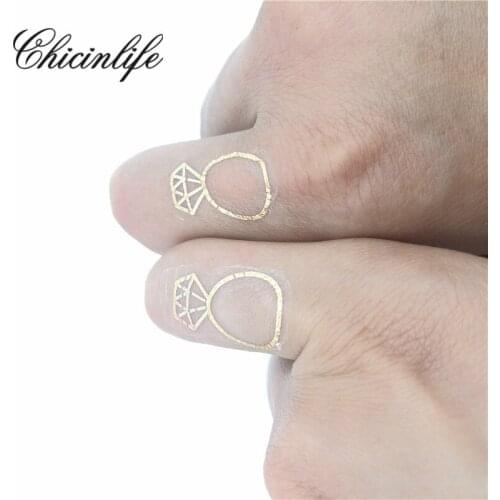 1Pcs Hens Night Temporary Flash Tattoos Diamond Ring Sticker Bride Team hen Party bridal shower wedding decoration supplies