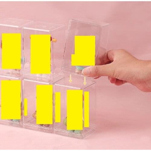10pcs Transparent Toy Display Cans Model Display Holder Plastic Box Collection Cabinet Organizer Gift Home Decoration