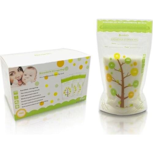 C5AA 112Pcs 235ml Baby Breast Milk Storage Bags Leak Proof Sterilized Baby Food Safe Breast Milk Freezer Storage Bag For Baby