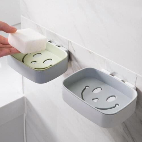 2020Hot Bathroom Wall Mounted Soap Holder Dish Double Layer Soap Storage Case Box Detachable Soap Tray Support Plate