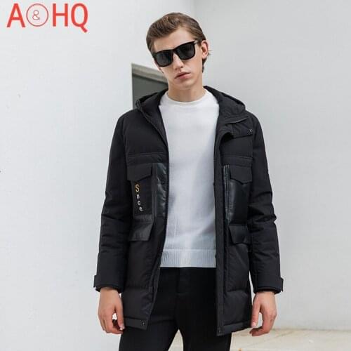 2021 New Mens Down Jacket Mens Genuine Sheepskin Leather Jackets for Men Warm Hooded Man Parka Ropa Hombre LXR1026