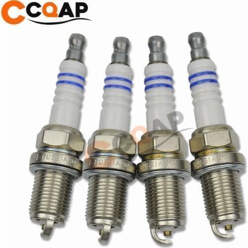 4pcs FR7DC+ Spark Plug 7700500155 Nickel-Yttrium fit for Renault CLIO KANGOO LOGAN SANDERO STEPWAY SCENIC THALIA TWINGO MEGANE