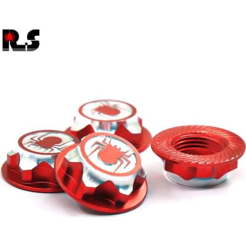4pc/lot Aluminium Wheel Hub Cover Antidust Cover 17mm HEX Nut For RC 1:8 Model Car Anti-skid Wheel Cover