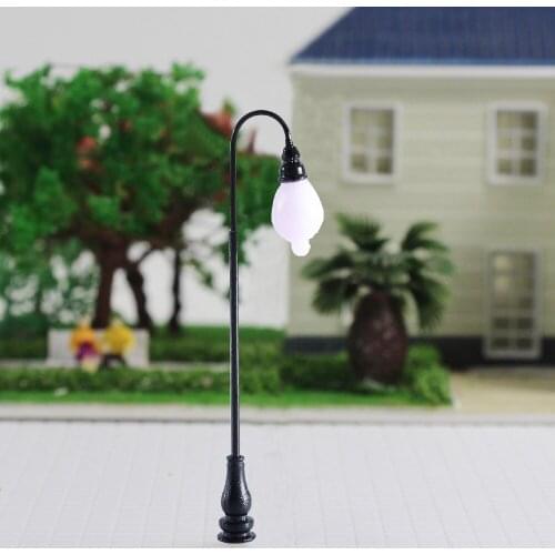 5pcs 1:87 Ho scale train railway light lamppost for building architecture scenery railway layout