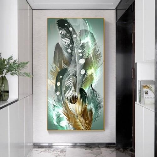 Bird Feather Canvas Paintings Abstract Wall Art Animals Posters And Prints On the Wall Canvas Pictures Living Room Wall Decor