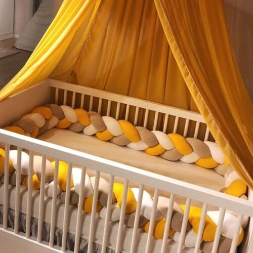 2M/3M Cot Bumper Baby Braid Baby Bed Bumper Baby Crib Bumper Protector Chambre Bebe Room Decoration Teenager Toddler Bed